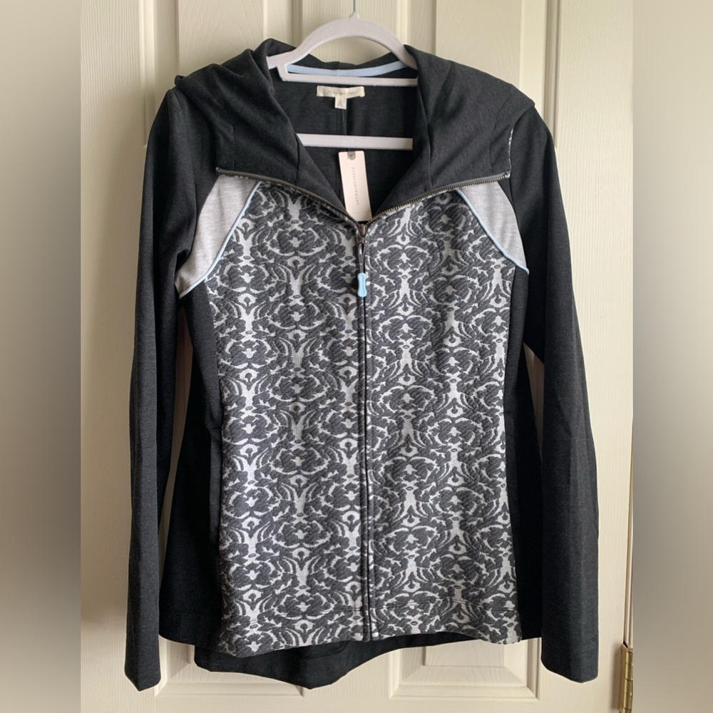 Anthropologie Pure + Good NWT Tara Jacquard Full Zip Lux Hoodie Medium M